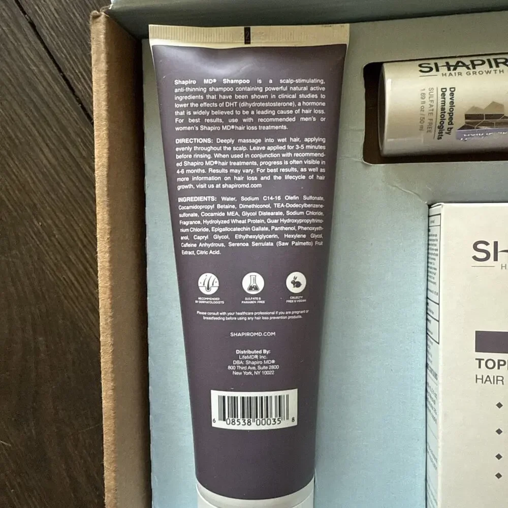 Women's Hair Regrowth Kit: Shampoo, Conditioner, 2% Minoxidil, Leave-In Foam